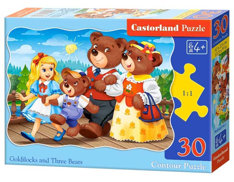 Castorland Puslespil – Guldlok & de tre Bjørne 30 Brikker