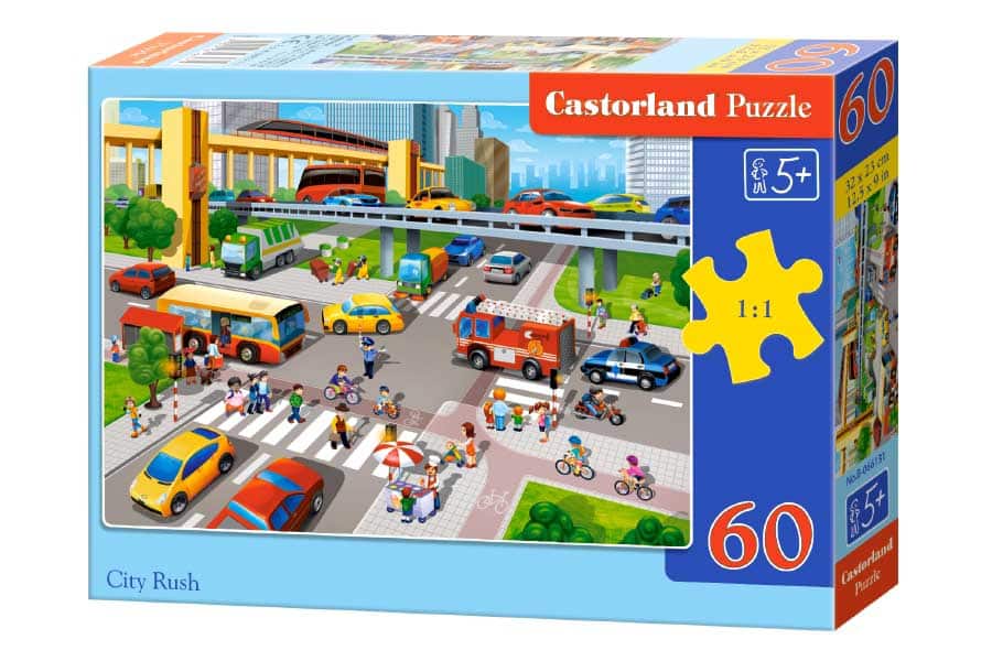 Castorland Puslespil – City Rush 60 Brikker