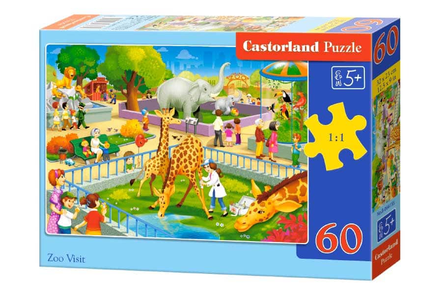 Castorland Puslespil – På Zoo 60 Brikker