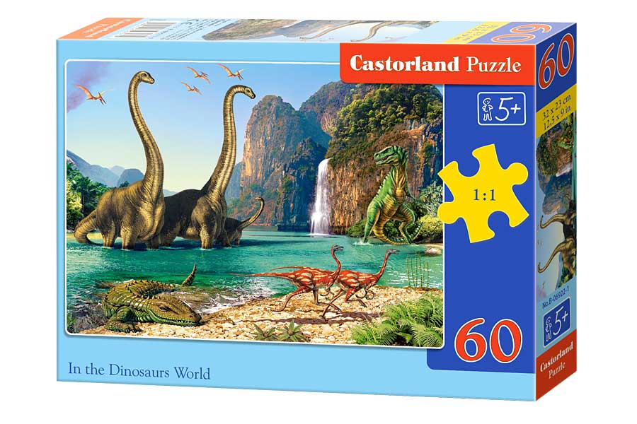 Castorland Puslespil – I Dinosauriernes verden 60 Brikker