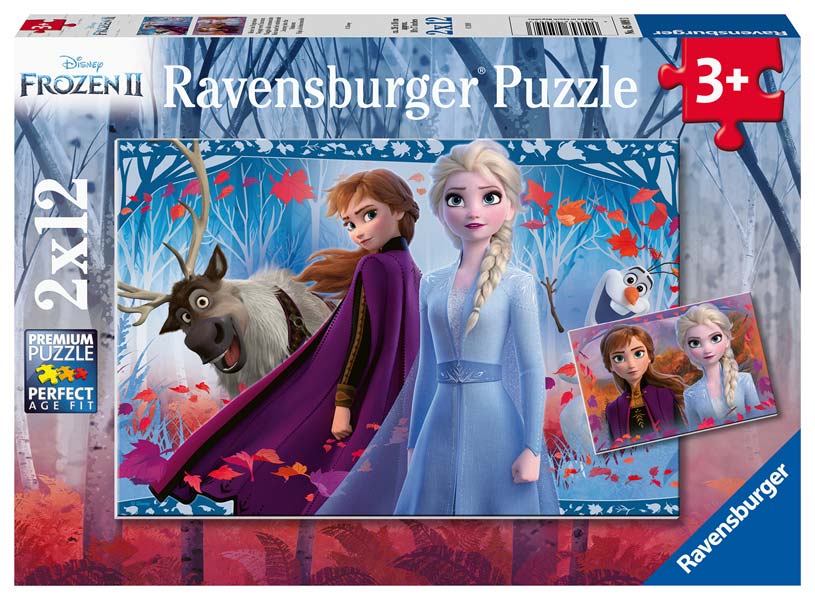 Ravensburger Børnepuslespil: Disney Frozen 2, 2×12 Brikker