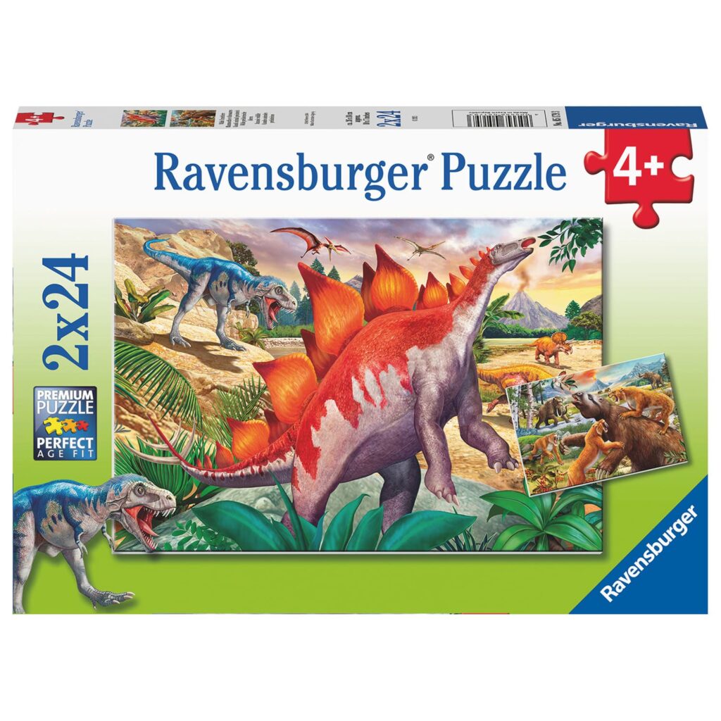 Ravensburger Børnepuslespil – Dinosaurielivet 2×24 brikker