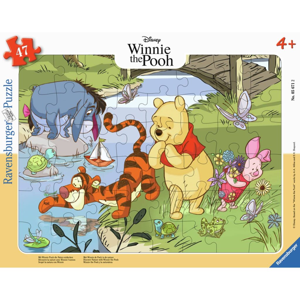 Ravensburger Børnepuslespil – Oplev naturen med Peter Plys 47 Brikker