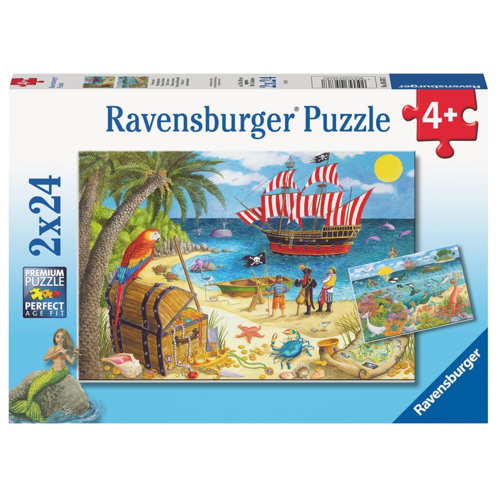 Ravensburger Børnepuslespil – Pirater & Havfruer 2×24 brikker
