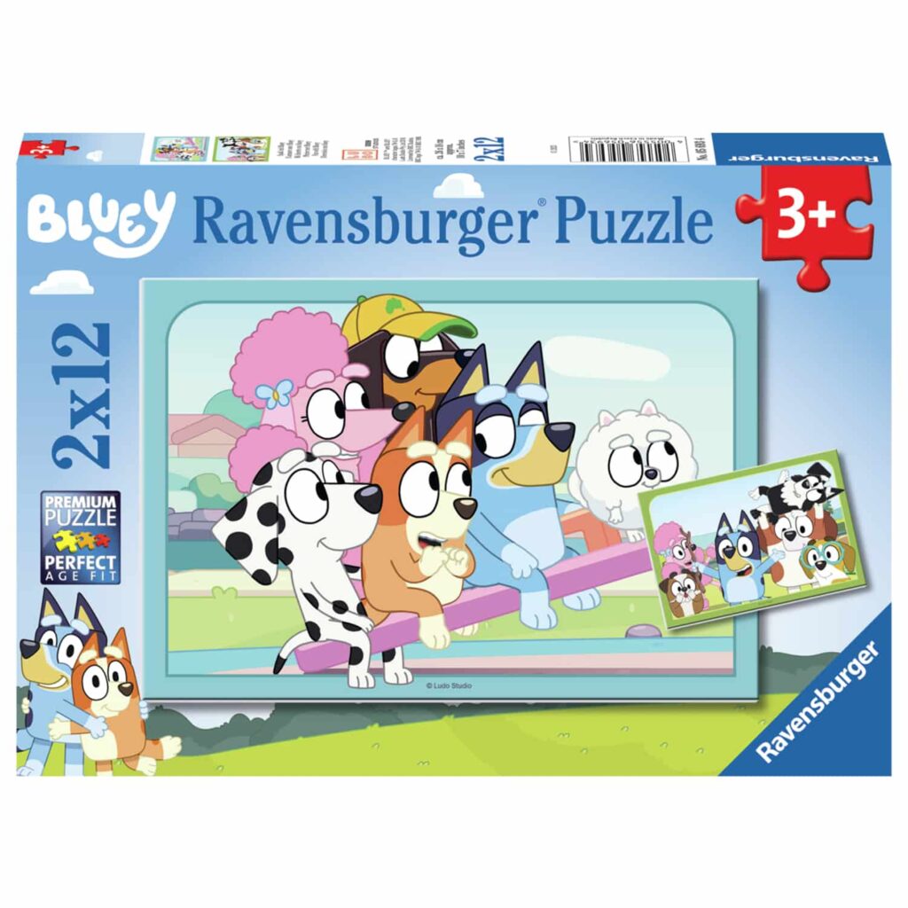 Ravensburger Børnepuslespil – Bluey 2×12 Brikker