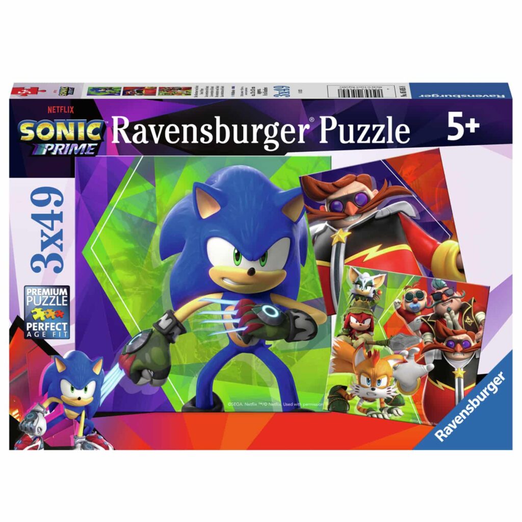 Ravensburger Børnepuslespil – Sonic Prime 3×49 Brikker