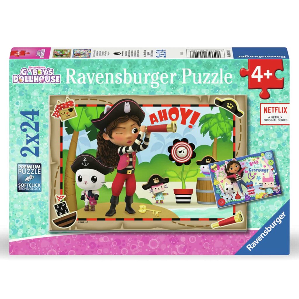 Ravensburger Børnepuslespil – Gabby’s Dockhus 2×24 Brikker