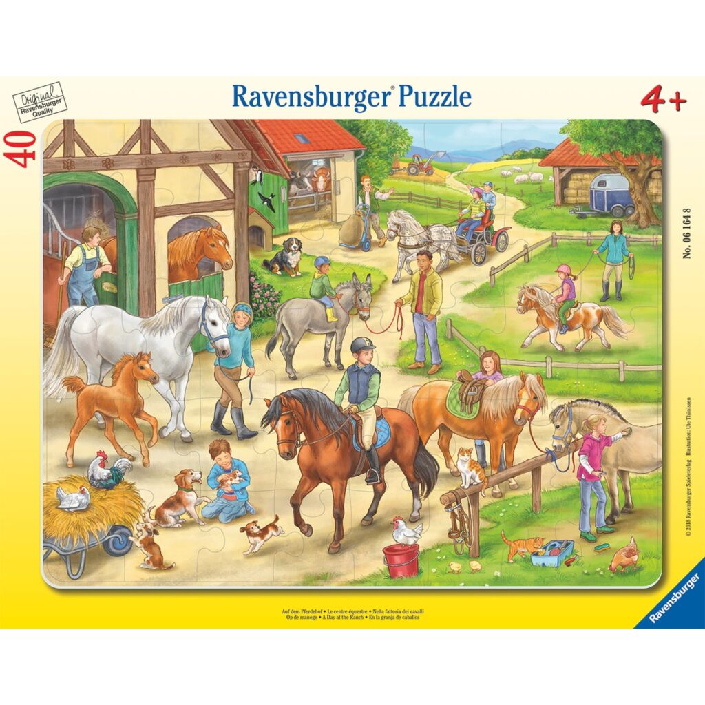 Ravensburger Børnepuslespil – En dag på ranchen 40 brikker