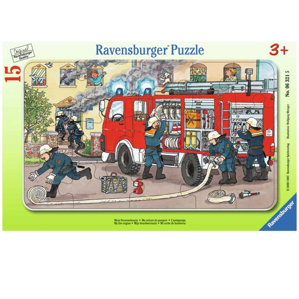Ravensburger Børnepuslespil – Min brandbil 15 Brikker