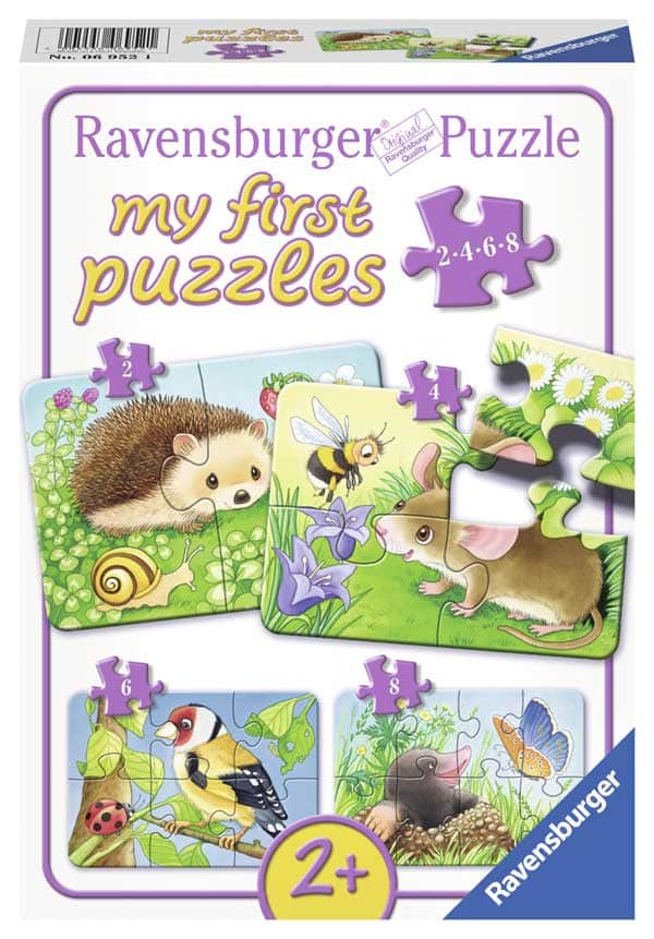Ravensburger – Mit første Puslespil: Skovdyr 2, 4, 6 & 8 Brikker