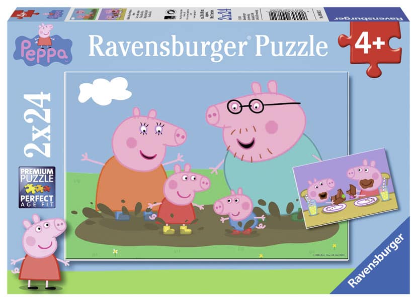 Ravensburger Børnepuslespil – Greta Gris 2×24 brikker