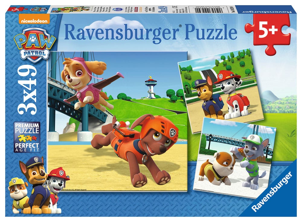 Ravensburger Børnepuslespil – Paw Patrol 3×49 brikker