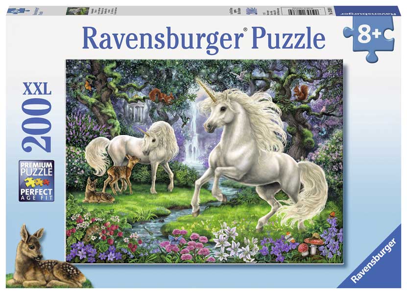 Ravensburger Puslespil – Enhjørningers paradis 200 brikker XXL