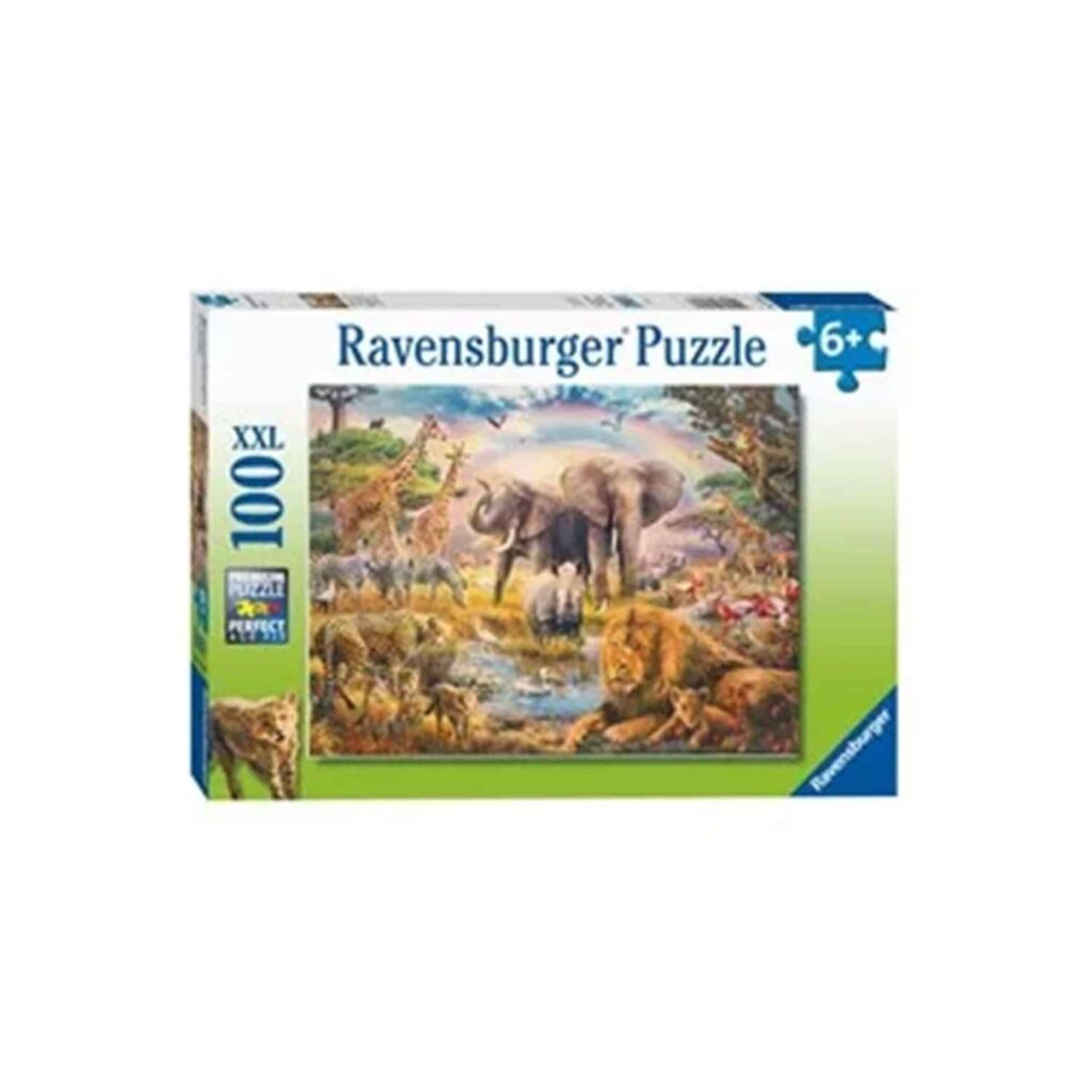 Ravensburger Puslespil – Dyrelivet på Savannen 100 brikker