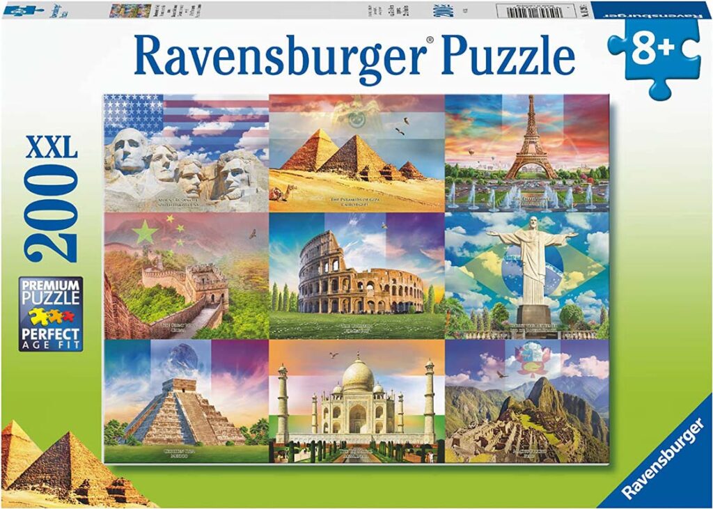 Ravensburger Puslespil – Verdens monumenter 200 brikker XXL