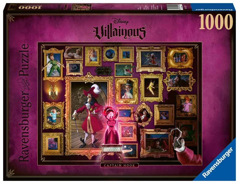 Ravensburger Puslespil – Disney Villainous Skurke – Kaptajn Klo 1000 brikker