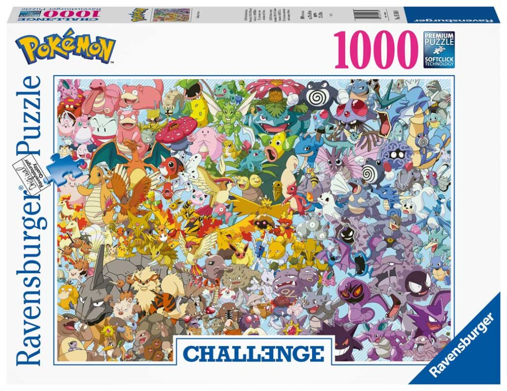 Ravensburger Puslespil – Challenge: Pokémon 1000 brikker