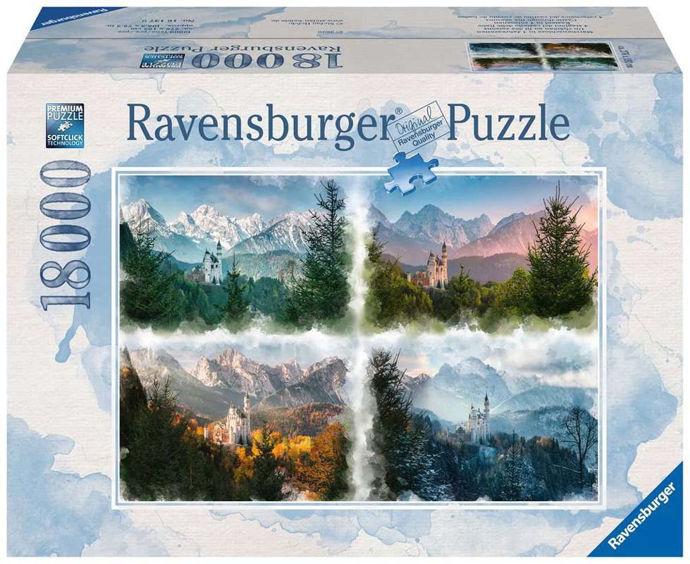 Ravensburger Puslespil – Schloss Neuschwanstein gennem årstiderne 18000 brikker
