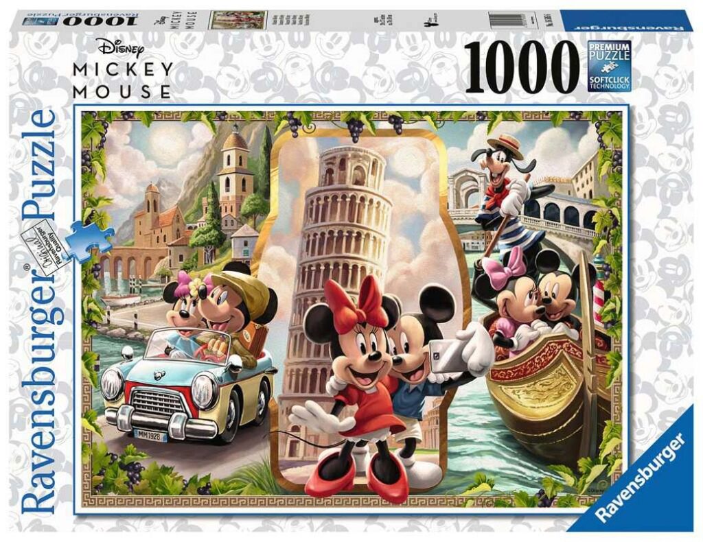 Ravensburger Puslespil – Mickey & Minnie i Italien 1000 brikker