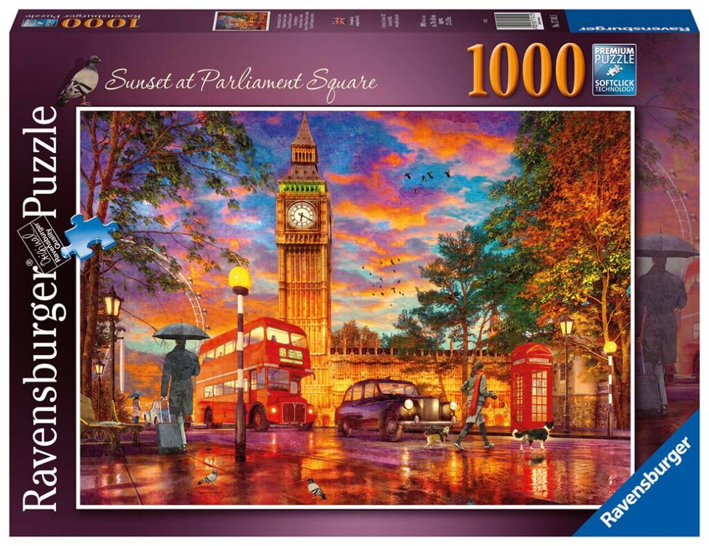 Ravensburger Puslespil – Solnedgang ved Parlamentspladsen 1000 brikker