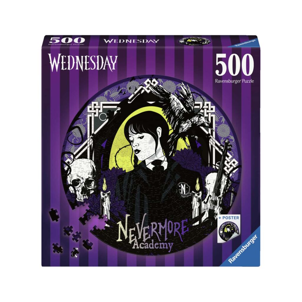 Ravensburger Puslespil – Wednesday: Nevermore 500 Brikker