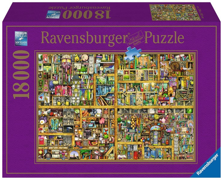 Ravensburger Puslespil – Den Magiske Bogreol 18000 brikker