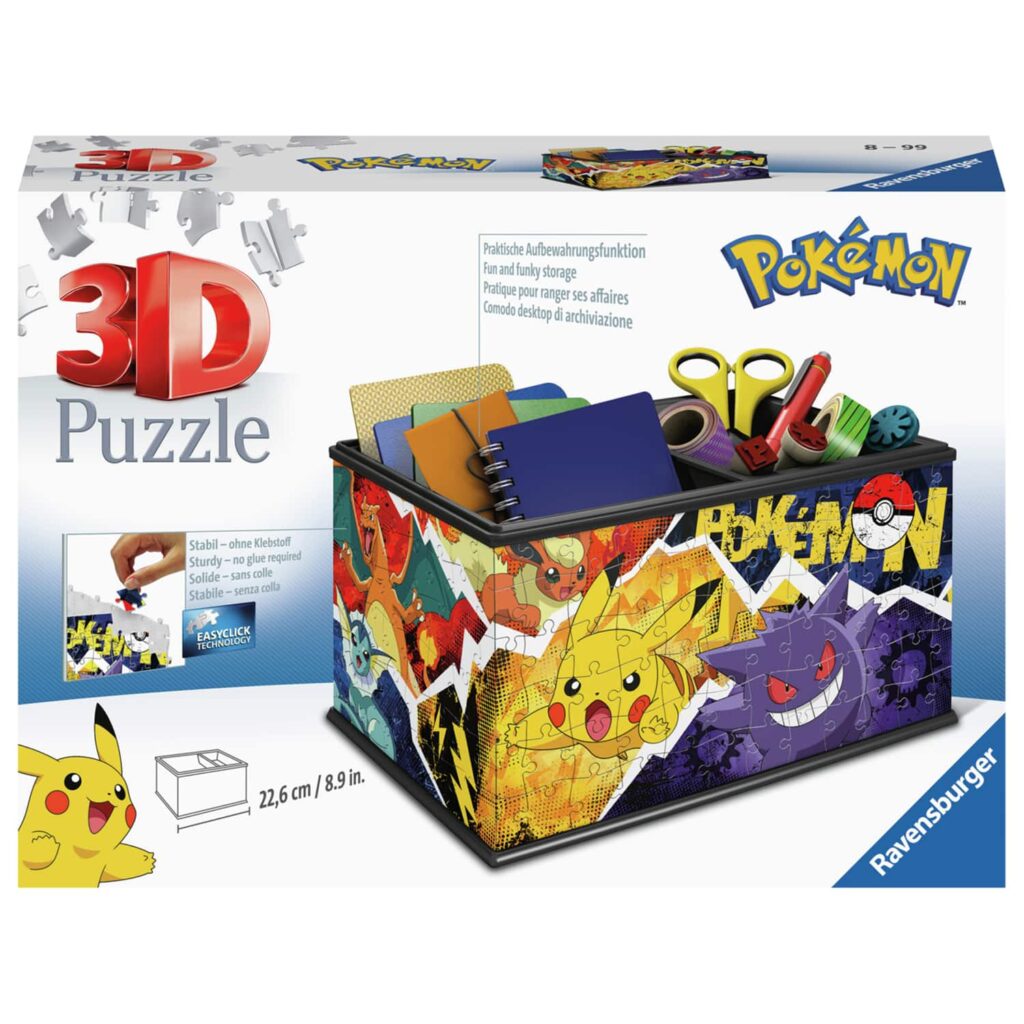 Ravensburger 3D Puslespil – Pokémon Box Opbevaringsæske 216 Brikker