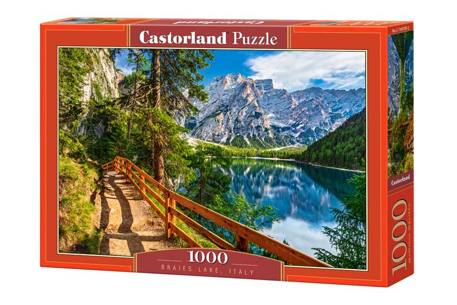 Castorland Puslespil – Lago di Braies søen, Italien 1000 Brikker