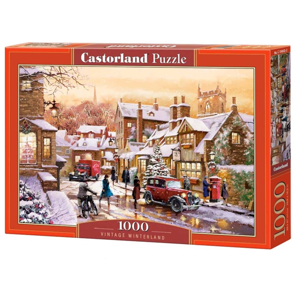 Castorland Puslespil – Vintage vinter Sagoland 1000 brikker