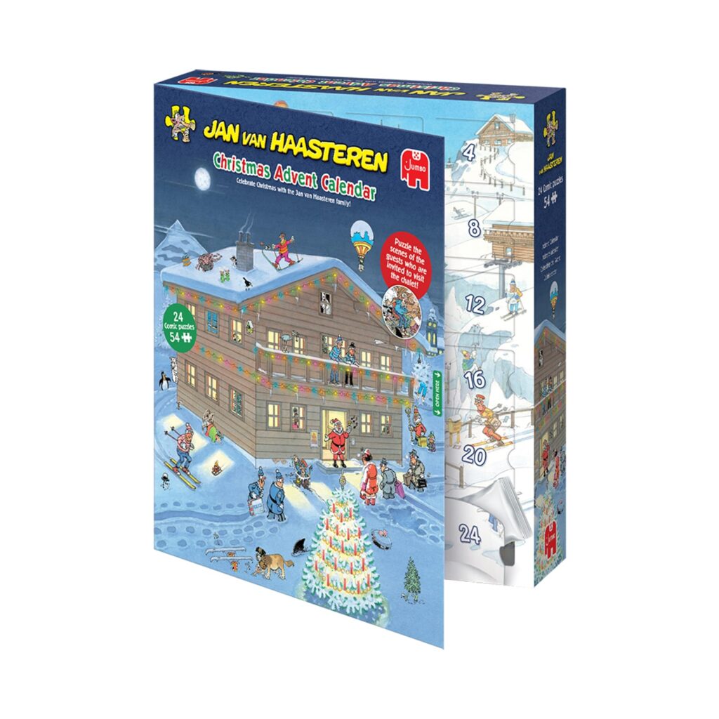 Jan van Haasteren Puslespil Julekalender – 2025 Adventskalender 24 x 54 Brikker