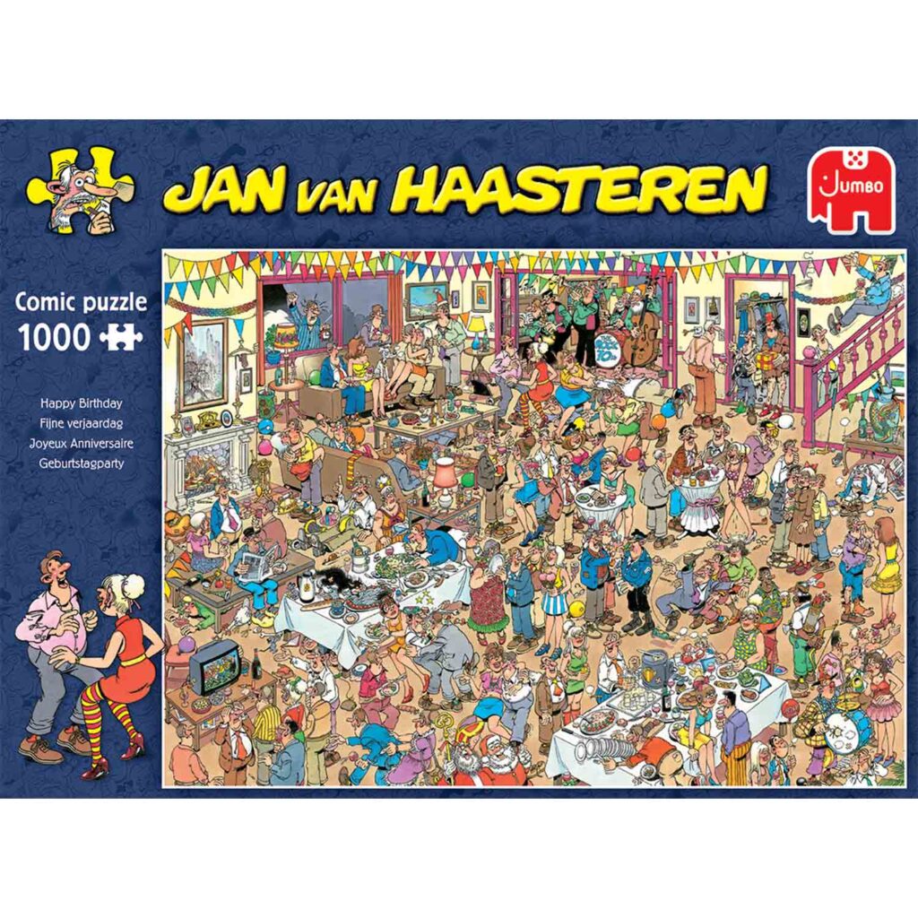 Jan Van Haasteren Puslespil – Tillykke med fødselsdagen 1000 brikker
