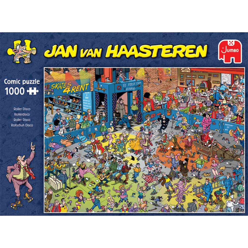 Jan Van Haasteren Puslespil – Roller Disco 1000 brikker