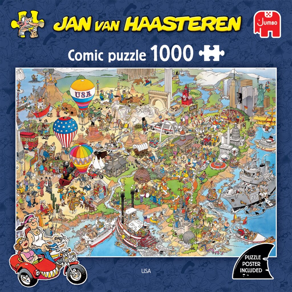 Jan van Haasteren Puslespil – USA 1000 brikker