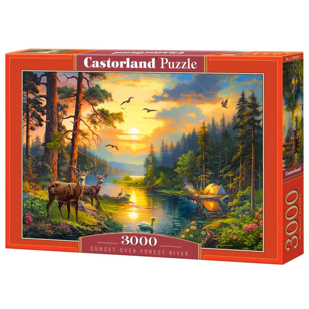 Castorland Puslespil – Solnedgang over Forest River, USA 3000 brikker