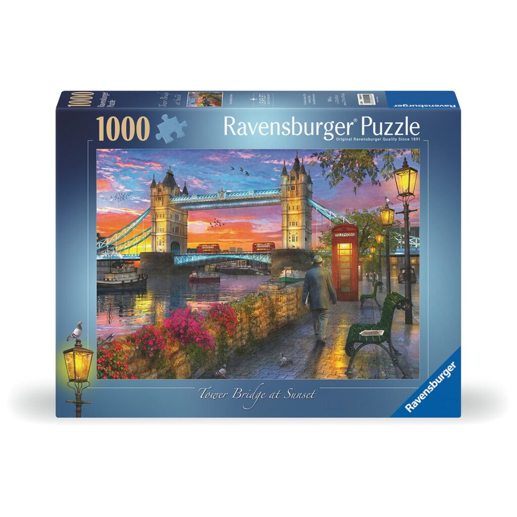 Ravensburger Puslespil – Tower Bridge ved solnedgang, London 1000 brikker