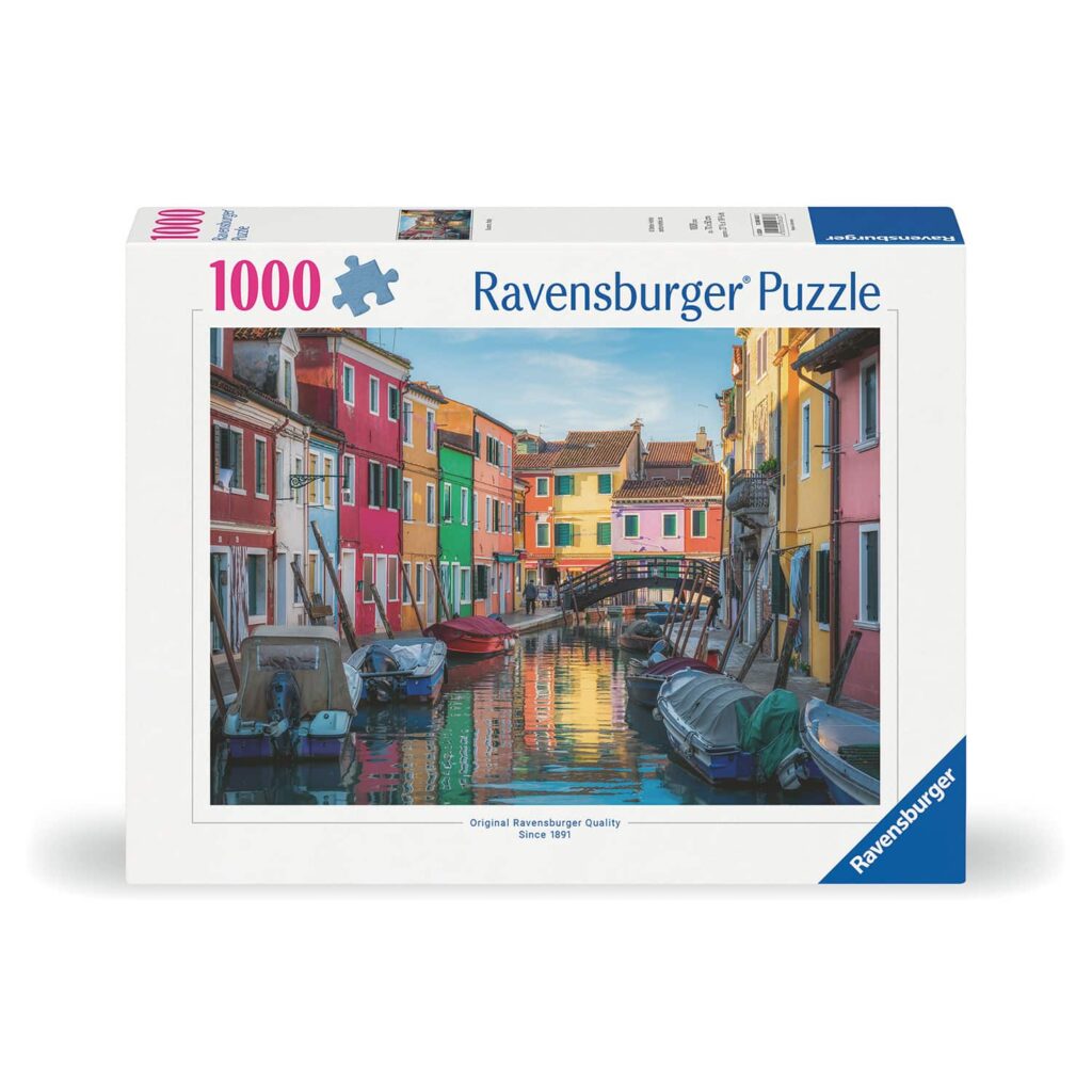 Ravensburger Puslespil – Burano Canal, Venedig 1000 brikker