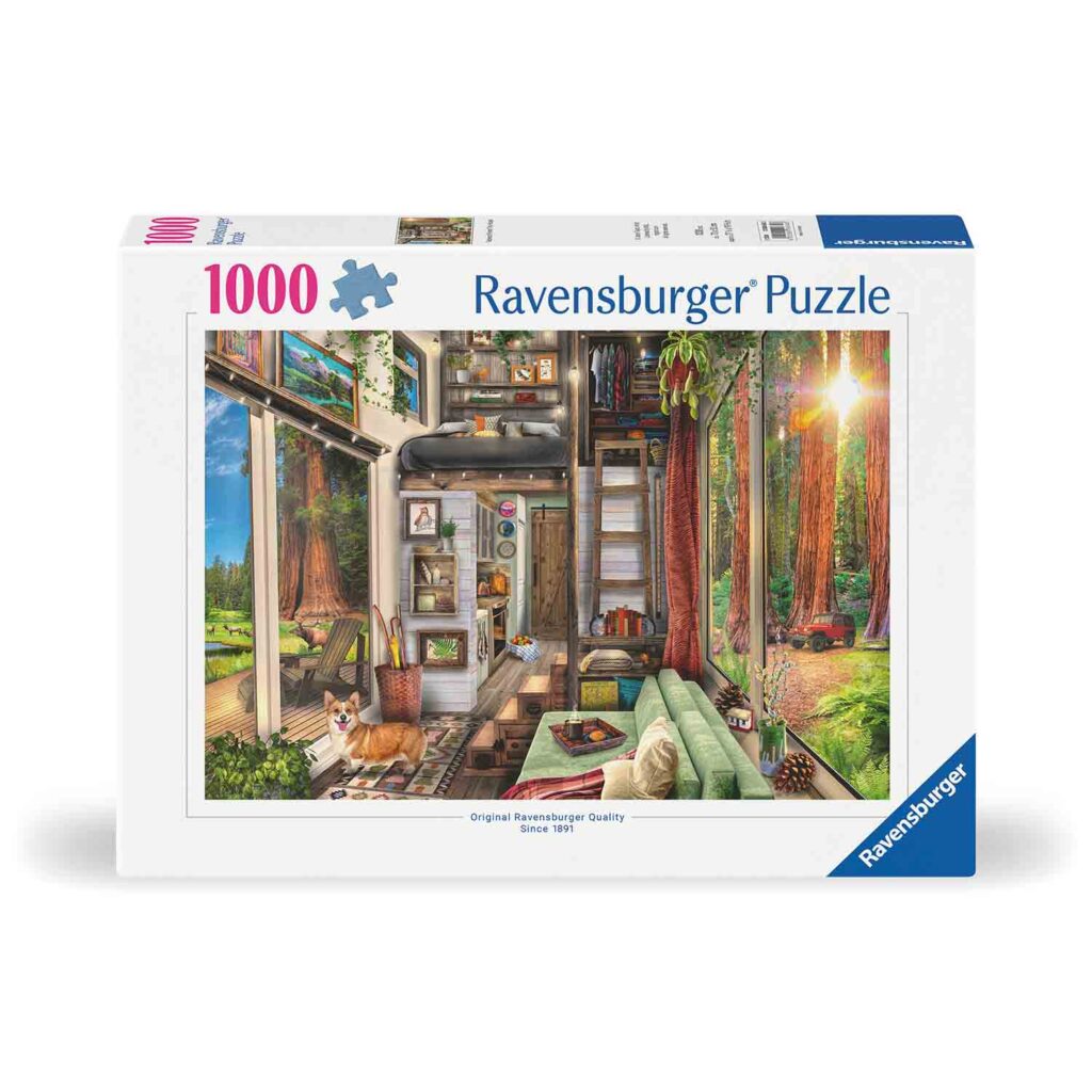Ravensburger Puslespil – Tiny House i Redwood Forest 1000 brikker