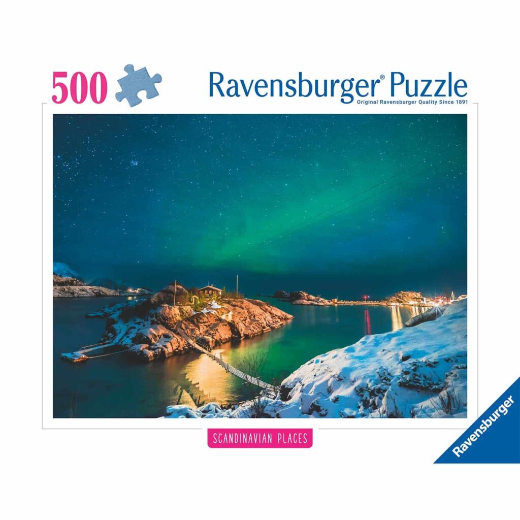 Ravensburger Puslespil – Nordlys i Bergsfjorden 500 brikker