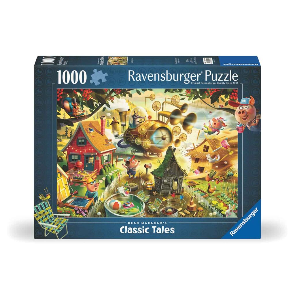 Ravensburger Puslespil – De små grise, pas på! 1000 brikker