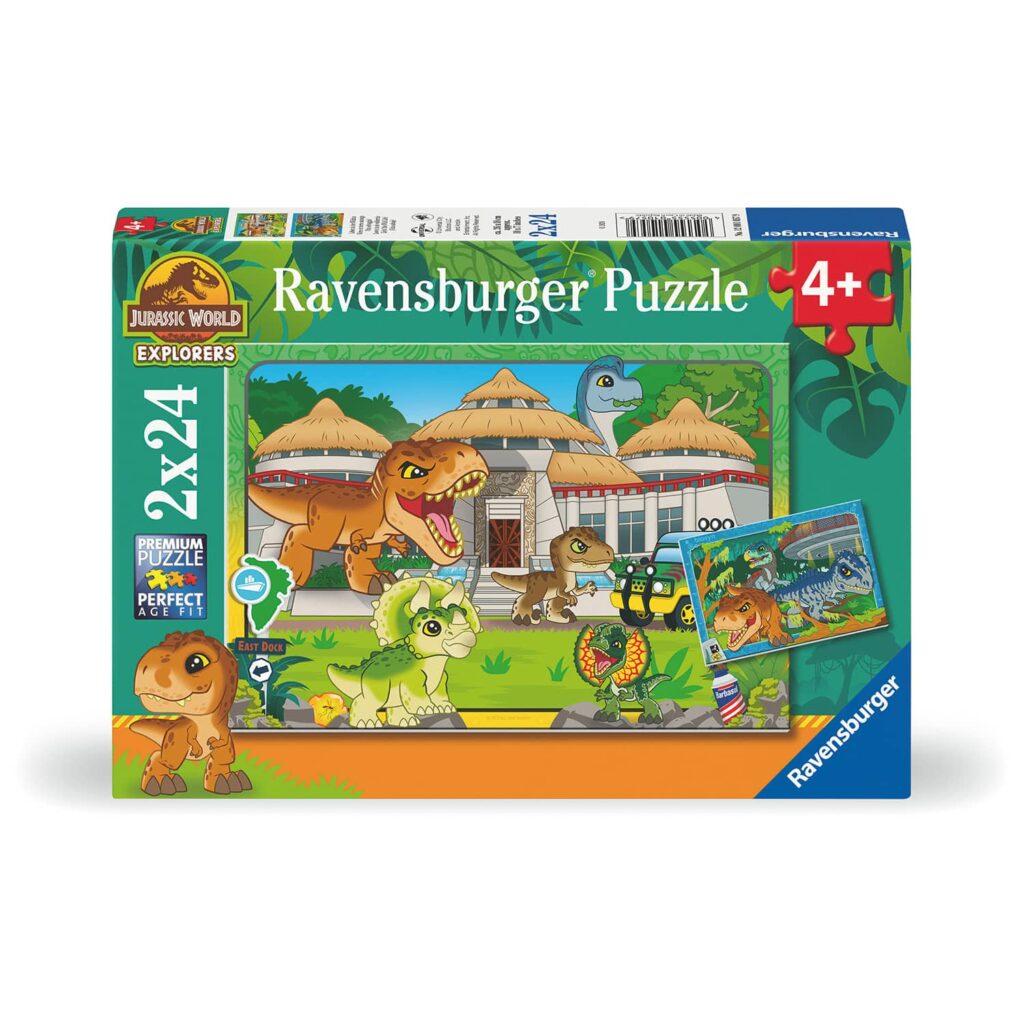 Ravensburger Børnepuslespil – Jurassic Verden-udforsker 2×24 brikker