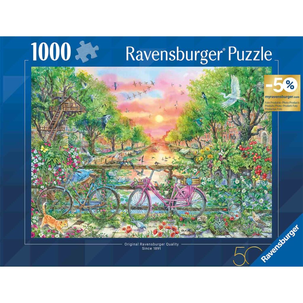 Ravensburger Puslespil – Cykler i Amsterdam 1000 brikker