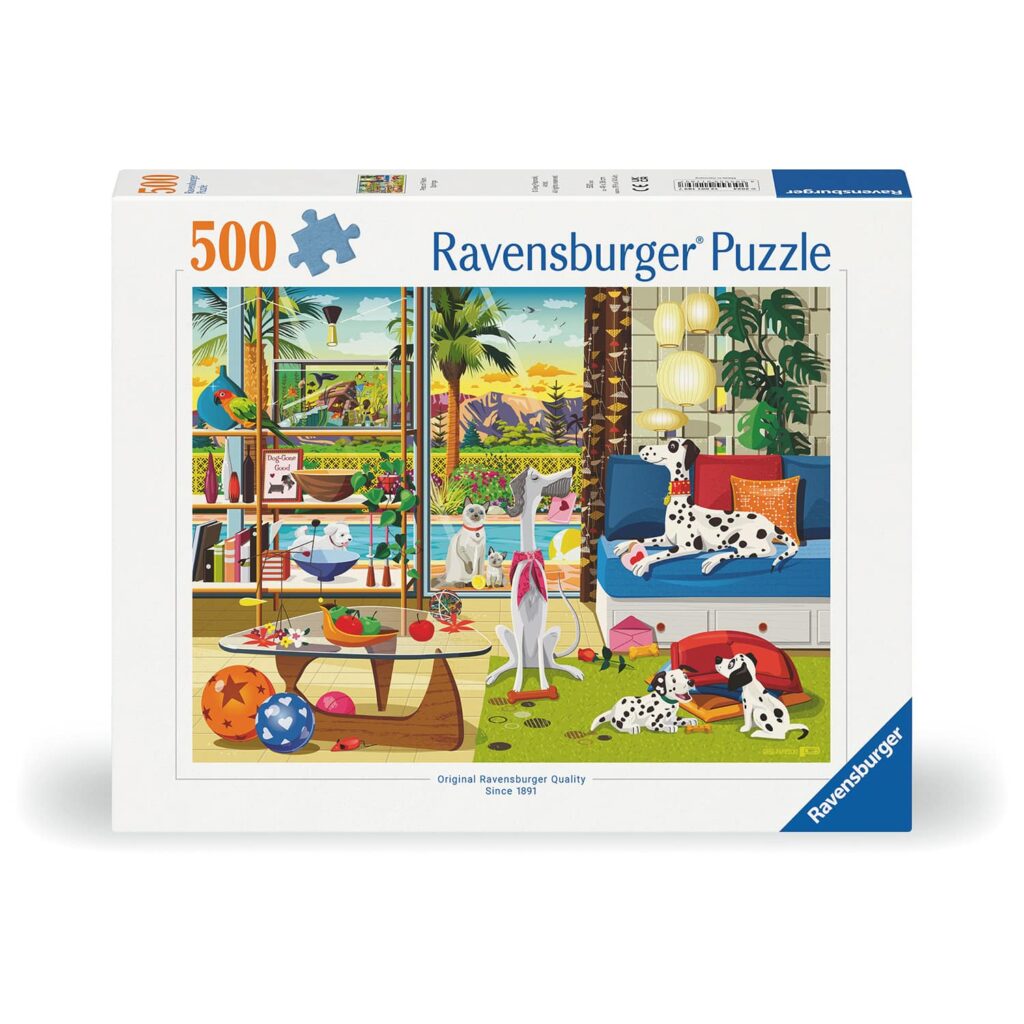 Ravensburger Puslespil – Kæledyr i Palm Springs 500 brikker