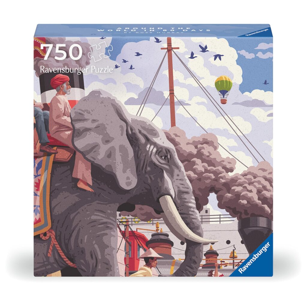 Ravensburger Puslespil – Art & Soul – Jorden rundt på 80 dage 750 brikker