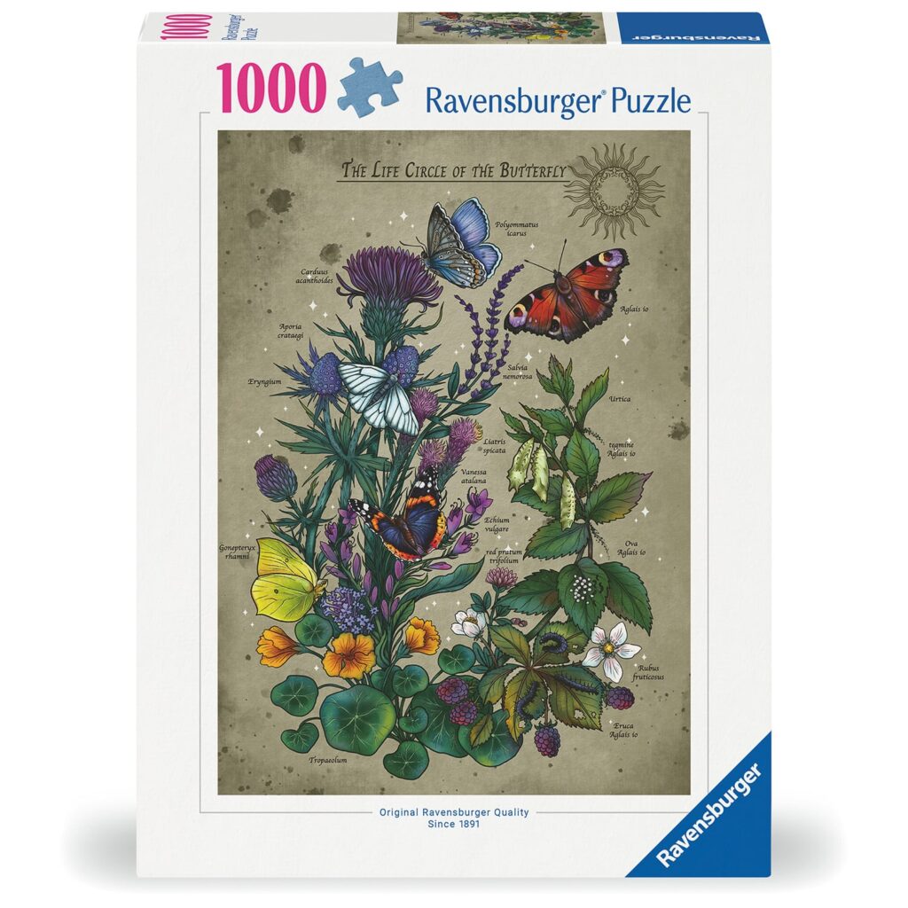 Ravensburger Puslespil – Sommerfugle Livscyklus 1000 brikker
