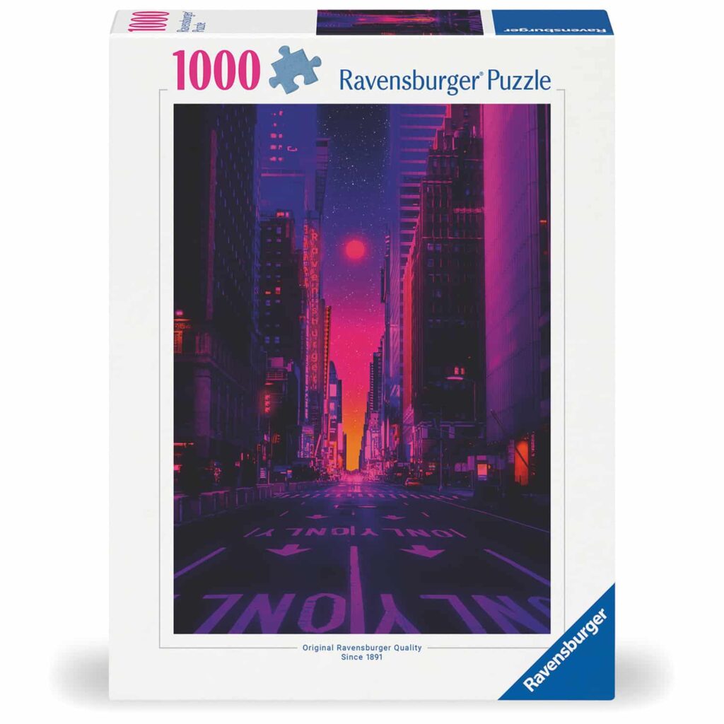 Ravensburger Puslespil – New York i neon 1000 brikker