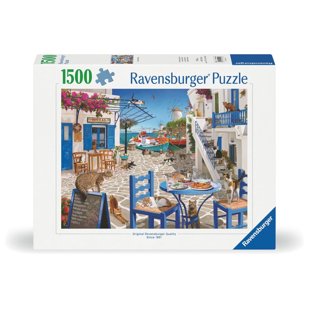 Ravensburger Puslespil – Mykonos katte 1500 brikker