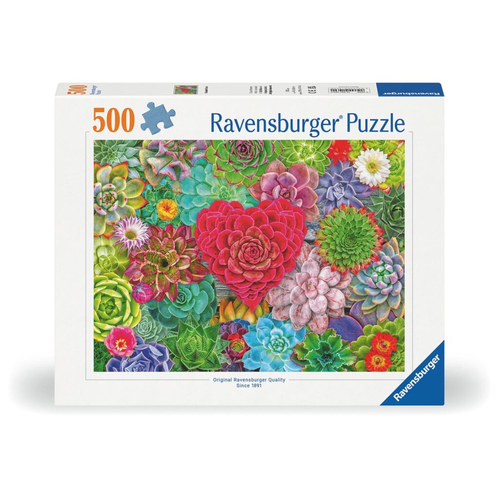 Ravensburger Puslespil – Sukkulent kærlighed 500 brikker