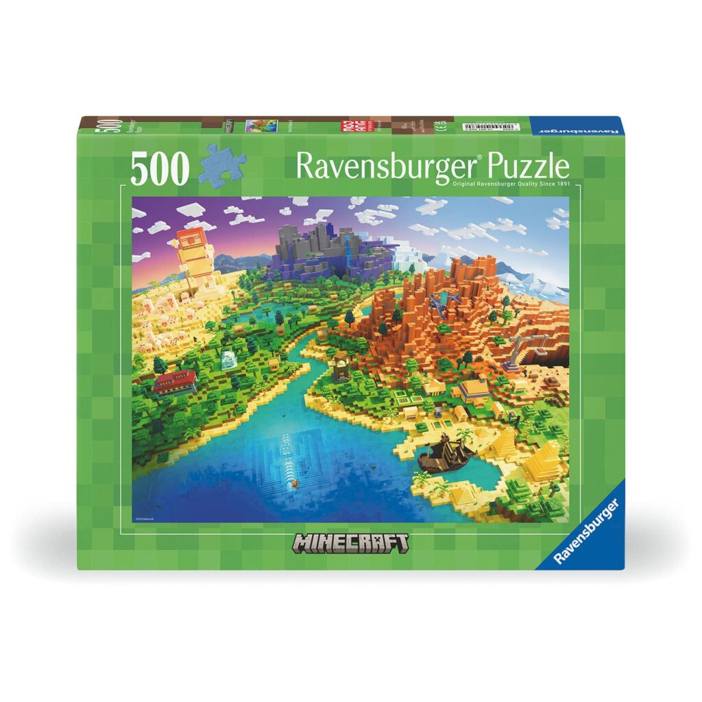 Ravensburger Puslespil – Minecrafts verden 500 brikker