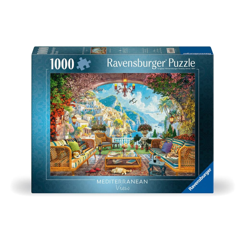 Ravensburger Puslespil – Middelhavsterrasse med udsigt 1000 brikker