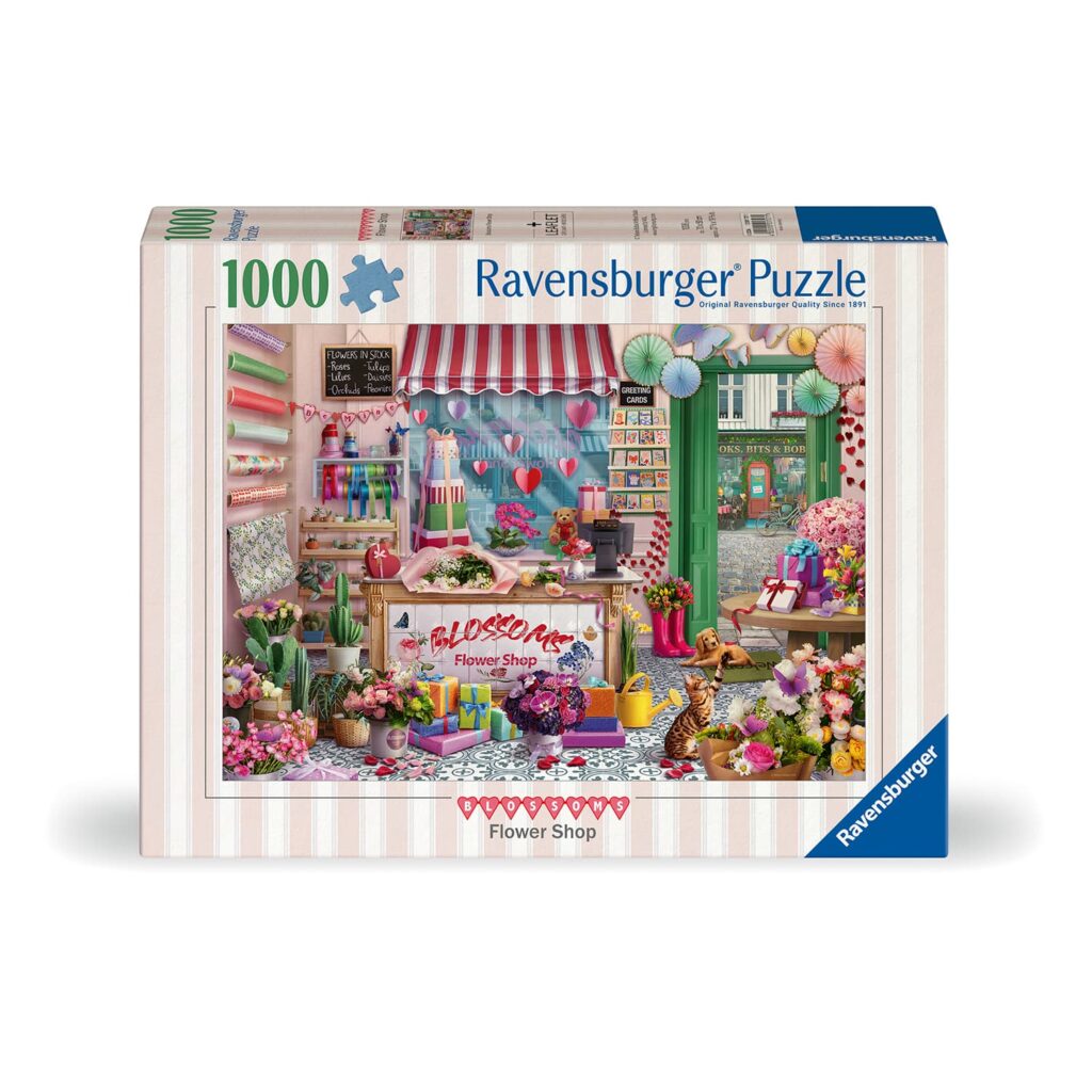 Ravensburger Puslespil – Blossoms Blomsterbutik 1000 brikker